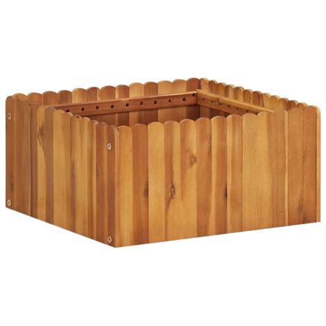 vidaXL Hochbeet aus massivem Akazienholz 50x50x25 cm