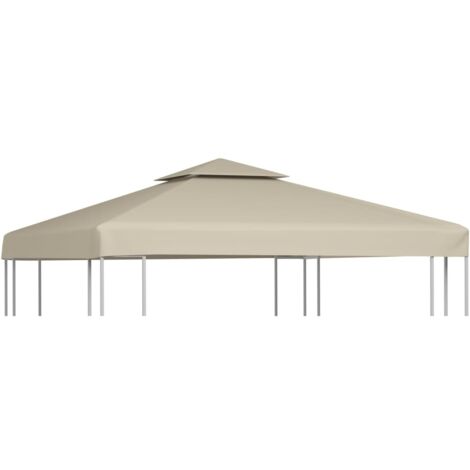 vidaXL Gazebo Cover Canopy Replacement 310 g / m² Beige 3 x 3 m