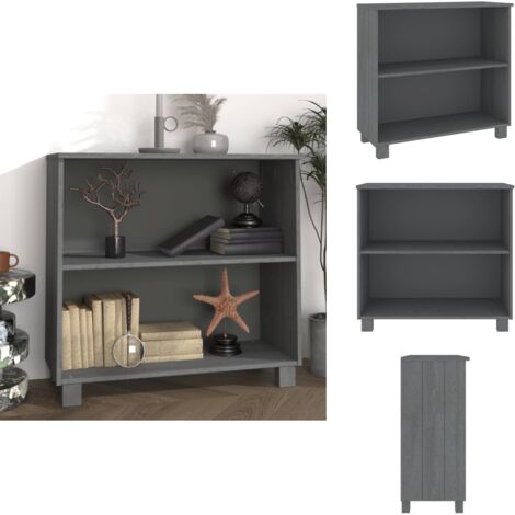 Buffet HAMAR Grau dunkel 85x35x80 cm Massivholz Kiefer