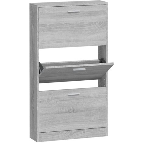 Schuhschrank Sonoma grau 59x17x108 cm Ingenieurholz