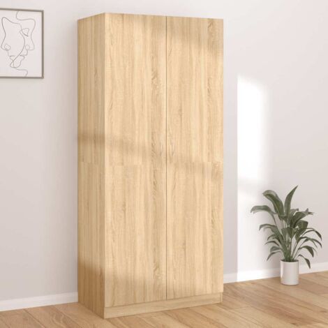 vidaXL Kleiderschrank Eiche Sonoma 90x52x200 cm aus Spanplatte