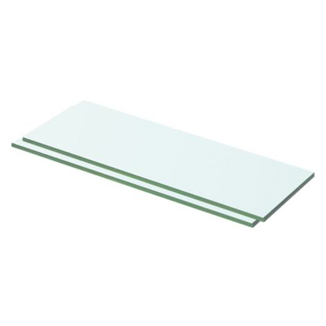 vidaXL Regalbretter 2 Stück Transparentes Glas 50 x 12 cm