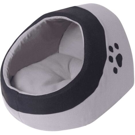 vidaXL Katzenbett Grau und Schwarz L