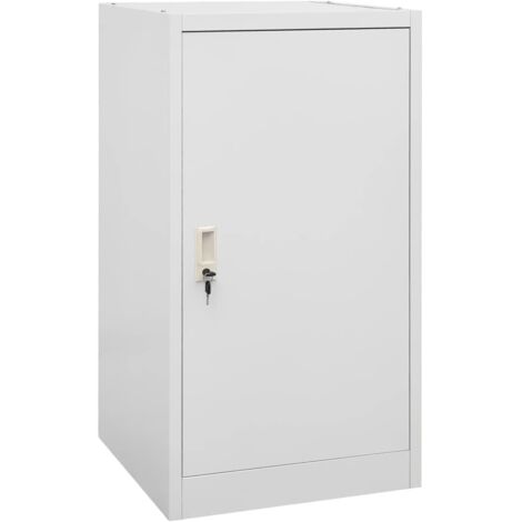 vidaXL Sattelschrank Hellgrau 53x53x105 cm Stahl