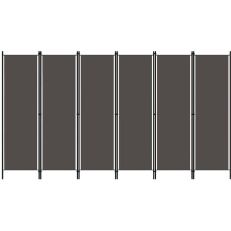 6-tlg. Raumteiler Anthrazit 300x180 cm vidaXL