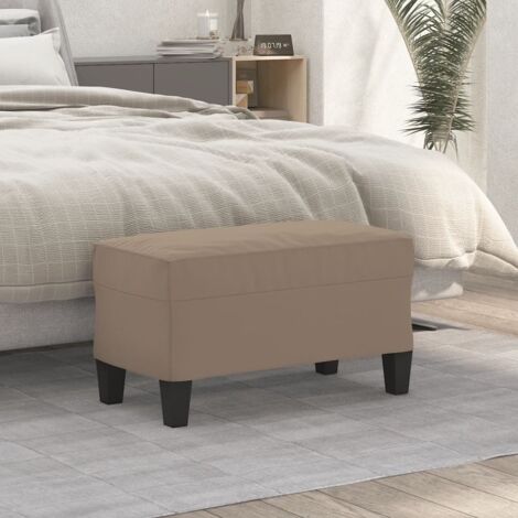 vidaXL Sitzbank Taupe 70x35x41 cm Mikrofaser
