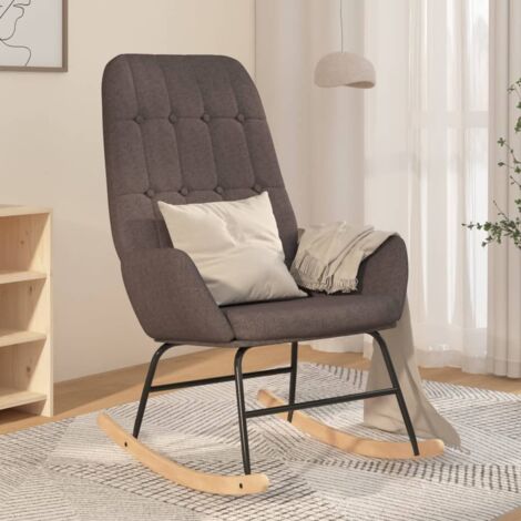 vidaXL Rocking Chair Dark Grey Fabric
