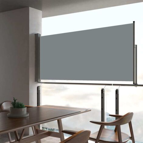 Ausziehbare Seitenmarkise 60×300 cm Grau vidaXL