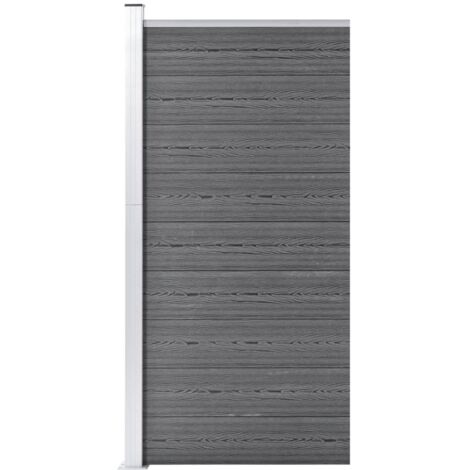 vidaXL Zaunelement WPC 95x186 cm Grau