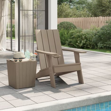 vidaXL Garden Adirondack Chair Light Brown 75x88,5x89,5cm Polypropylene