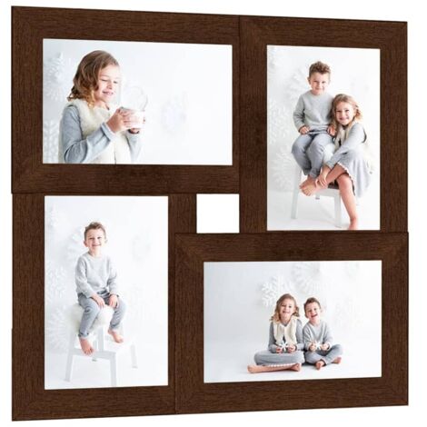 Fotocollage für 4x(13x18 cm) braun MDF