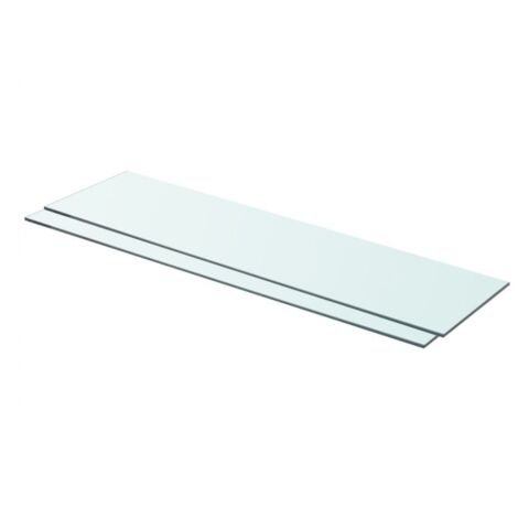 vidaXL Regalbretter 2 Stück Transparentes Glas 80 x 20 cm