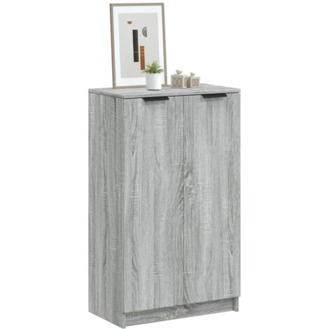 Schuhschrank Sonoma Grau 59x35x100 cm Ingenieurholz