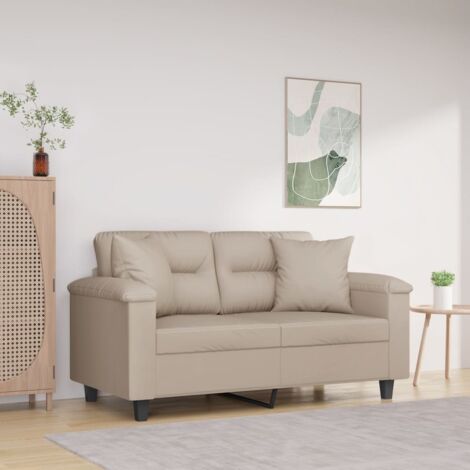 Dekokissen Set von 2 Creme 40x40 cm Mikrofaser