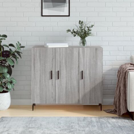 vidaXL Buffet Sonoma Grau 90x34x80 cm Ingenieurholz
