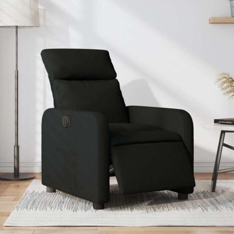 Elektrischer Relaxsessel Schwarz Stoff