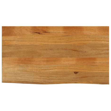 Tischplatte mit lebendigem Rand 100x60x2,5cm Massivholz Mango