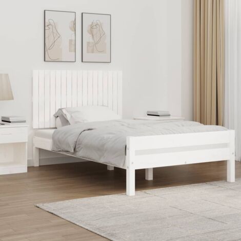 Wandkopfteil Weiß 108x3x60 cm Massivholz Kiefer