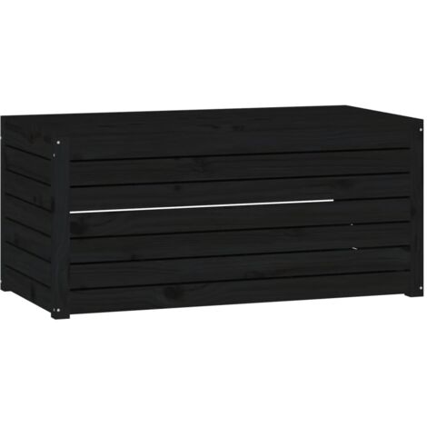 vidaXL Gartenbox Schwarz 101x50,5x46,5 cm Massivholz Kiefer