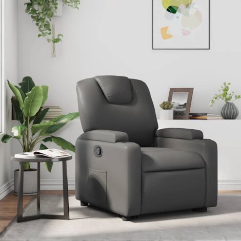 Grau Recliner Sessel aus Kunstleder