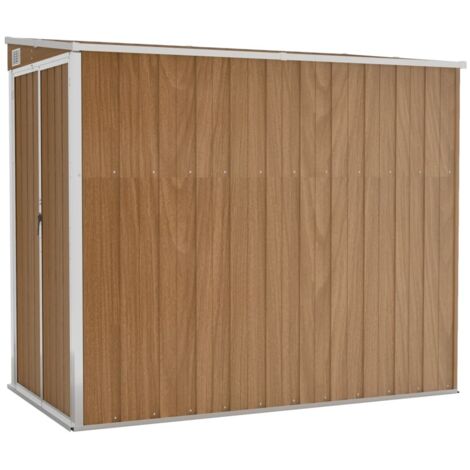 vidaXL Wandgartenhaus Braun 118x194x178 cm Verzinkter Stahl