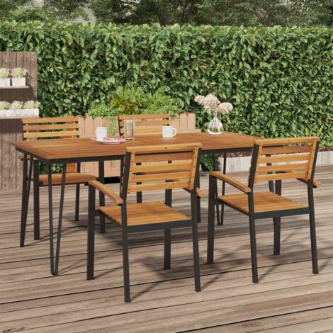 Gartentisch mit Haarspulenfüßen 180x90x75 Akazie