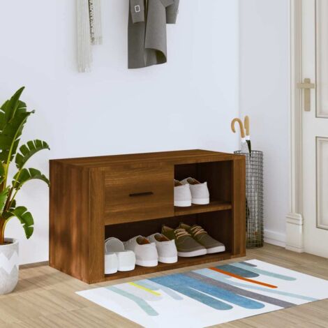 Schuhschrank Eiche Braun 80x35x45 cm Ingenieurholz
