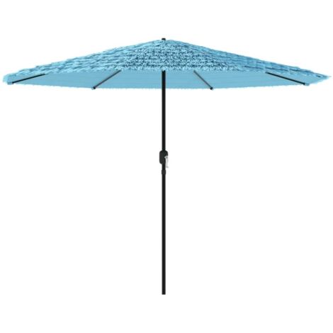 Gartenparasol mit Stahlmast blau 388x388x248 cm