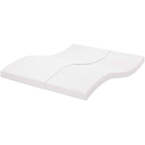 Schaumstoffmatratze Weiß 200x210 cm 7-Zonen Härtegrad 20 ILD vidaXL