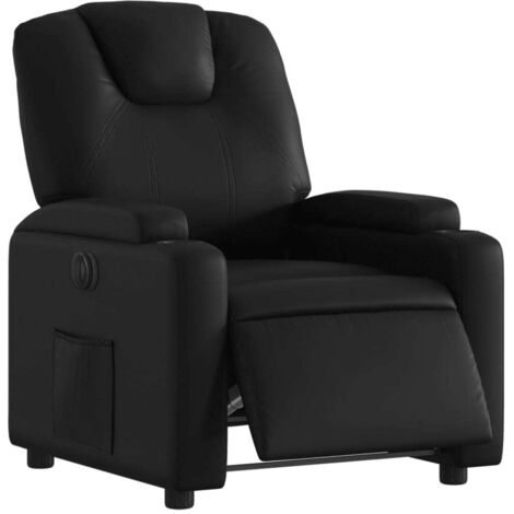 vidaXL Elektrischer Relaxsessel Schwarz Kunstleder
