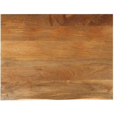 Tischplatte mit lebendigem Rand 100x80x2,5cm aus massivem Mangoholz