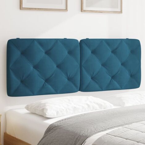 vidaXL Kopfpolster blau 120 cm Samt