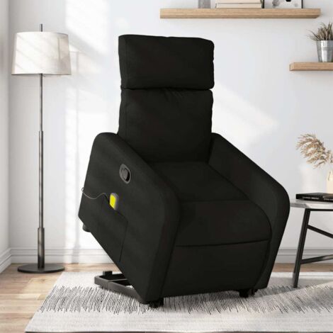 Neigbarer Massagestuhl Schwarz Stoff (1/5)