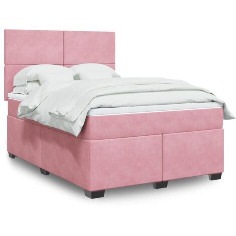 Lattenrostbett mit Matratze Rose 160x200 cm Samt