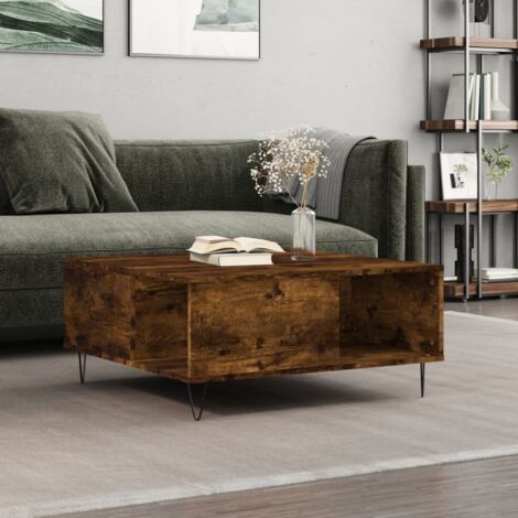Couchtisch Räuchereiche 80x80x36,5 cm Holzwerkstoff vidaXL