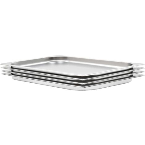 vidaXL Gastronorm Containers 4 pcs GN 1/1 20 mm Stainless Steel