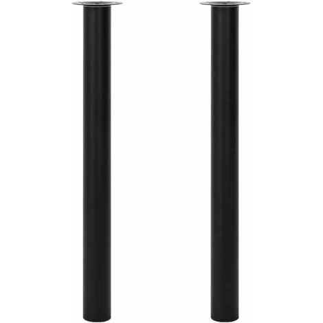 Teleskopischer Tischfuß 2 Stk Schwarz 710 mm - 1100 mm