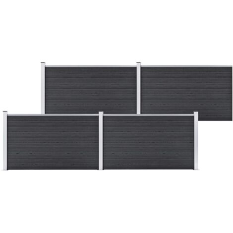 vidaXL Gartenzaun WPC 699x106 cm Grau