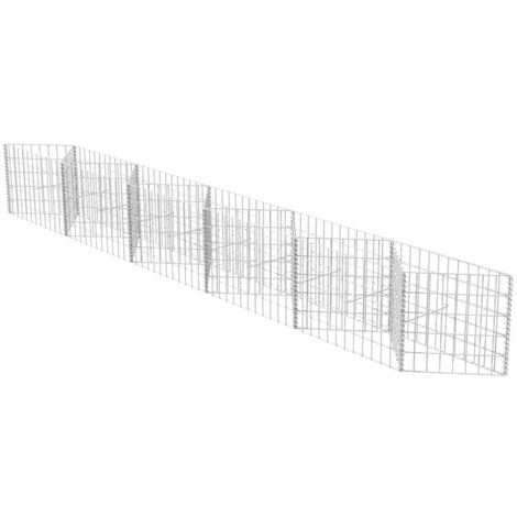 vidaXL Gabionkorb aus verzinktem Stahl 300x30x50 cm