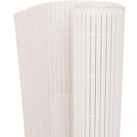 vidaXL Gartenzaun Doppelseitig 90 x 500 cm Weiß