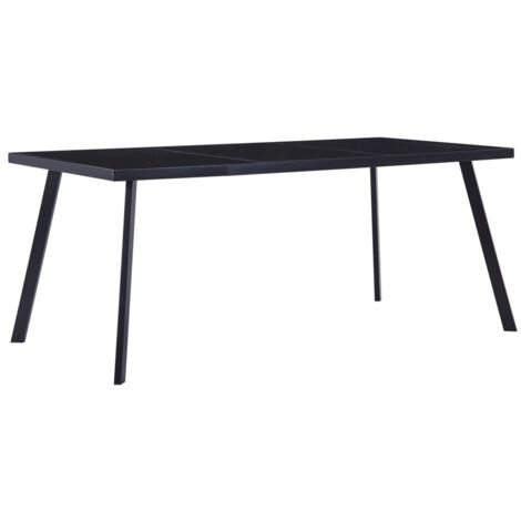 Esstisch Schwarz 160x80x75 cm aus Sicherheitsglas