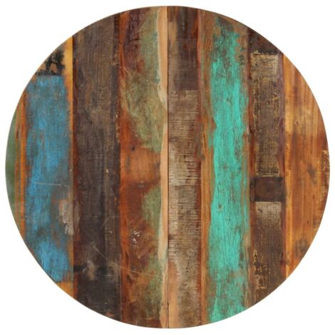 vidaXL Rundes Tischblatt 80 cm 15-16 mm aus recyceltem Holz