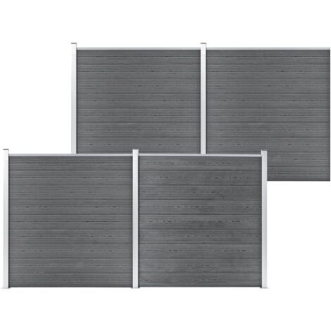 vidaXL Gartenzaun WPC 699x186 cm Grau