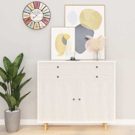 vidaXL Selbstklebende Möbel-Folie Holz Weiß 500x90 cm PVC