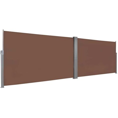 vidaXL Retractable Side Awning 160x600 cm Brown