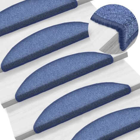 Treppenmatte 15 Stk Blau 56 x 17 x 3 cm
