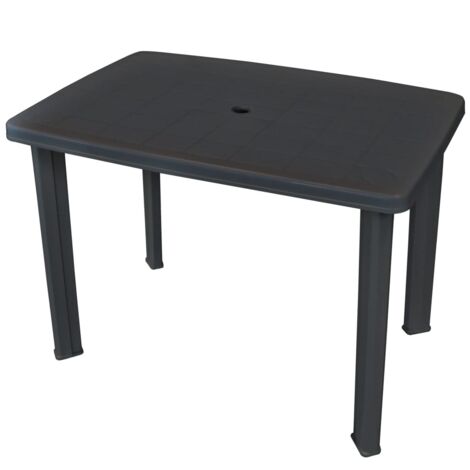 vidaXL Garden Table Anthracite 101x68x72 cm Plastic