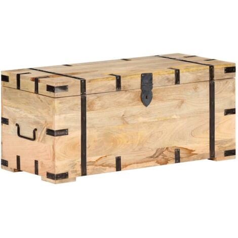 vidaXL Truhe aus Mangoholz 90x40x40 cm Braun