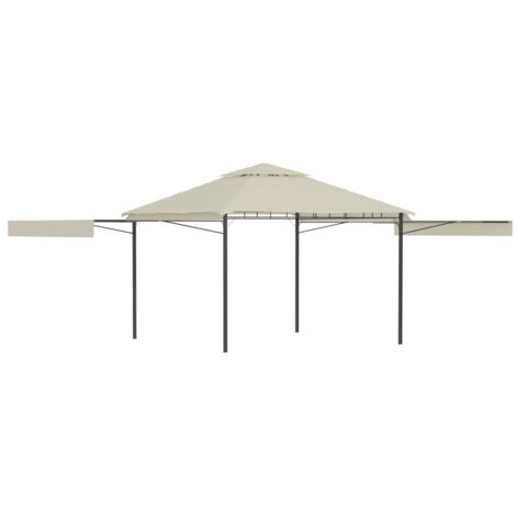 vidaXL Pavillon mit doppeltem, erweitertem Dach 3x3x2,75 m Creme 180 g/m² (1/5)