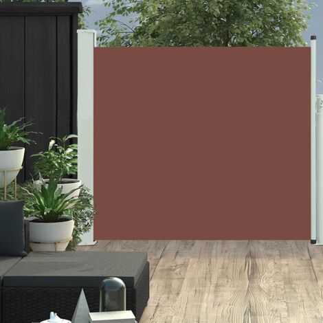vidaXL Patio Retractable Side Awning 100x300 cm Brown